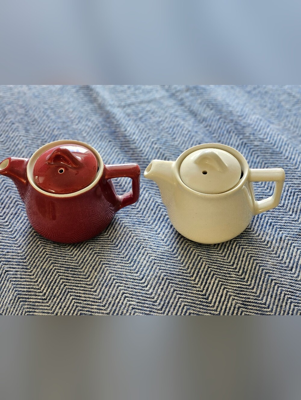 Two Vintage HALL teapots for one
